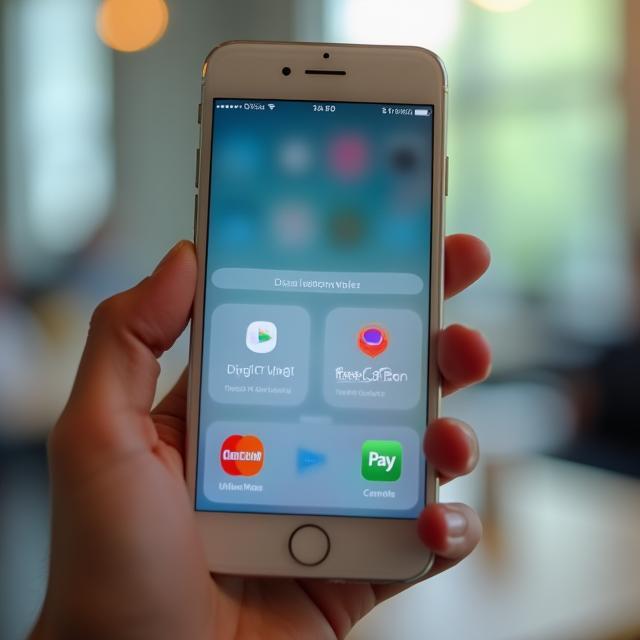 Phone displaying digital wallet integration