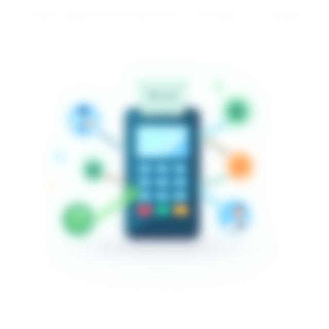 Payment gateway terminal illustration